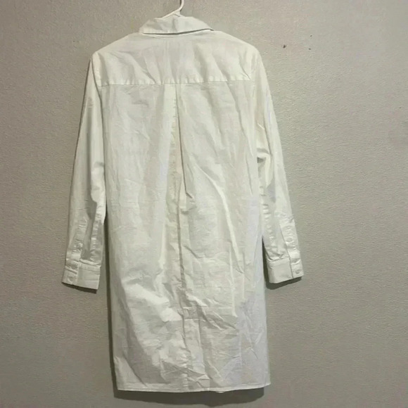 Hatch Maternity Tie-Front Knot Shirt Collared Tunic Dress - Picture 6 of 8